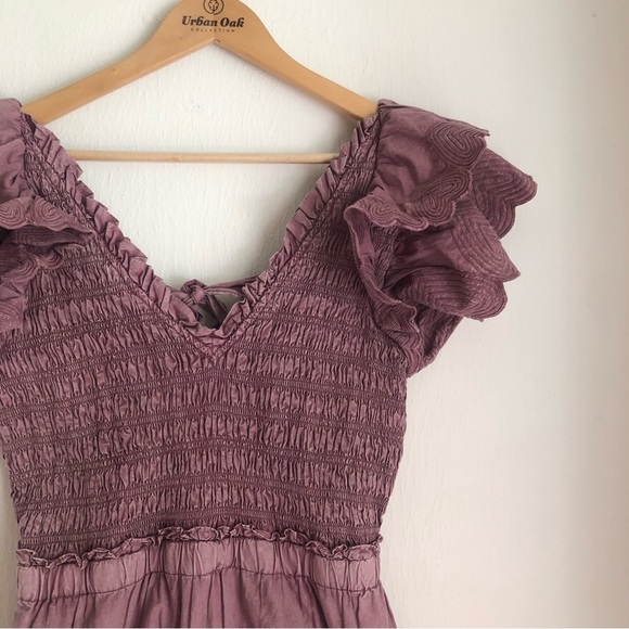 Sea NY Size 14 Heidi Heart Shirred Dress in Rose Cutout Back - Picture 5 of 11